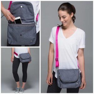 Lululemon Party Om Dottie Grey Pink Bag Crossbody